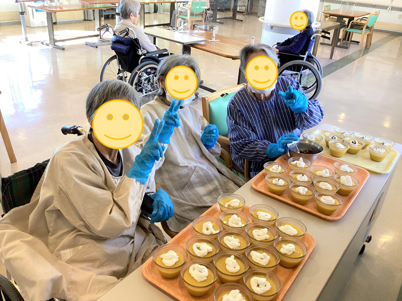 10月おやつレク『かぼちゃプリン』