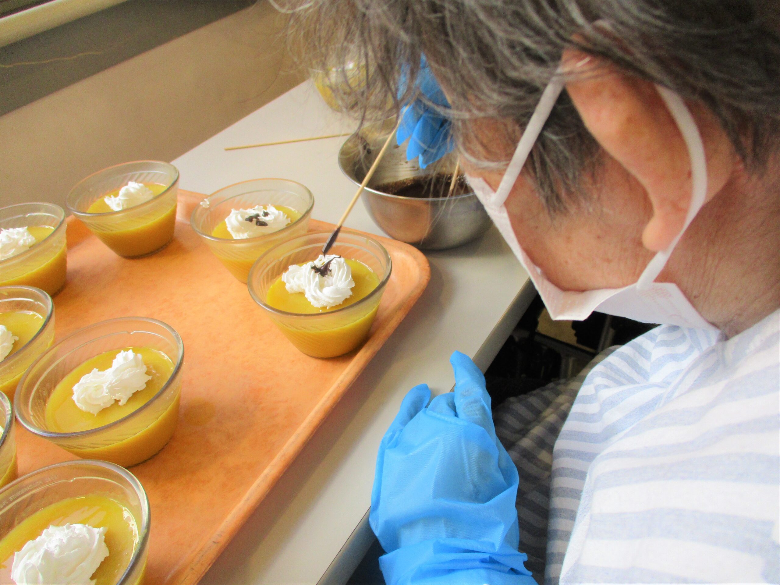 10月おやつレク『かぼちゃプリン』