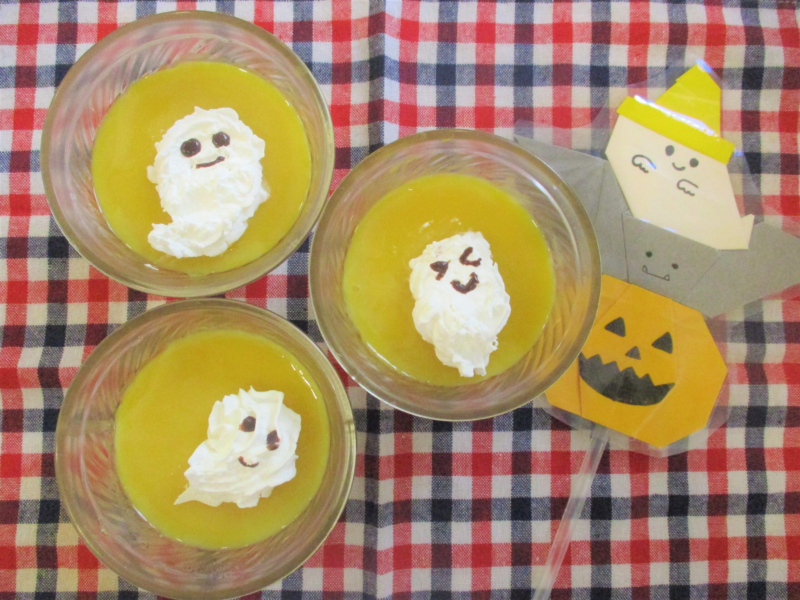 10月おやつレク『かぼちゃプリン』