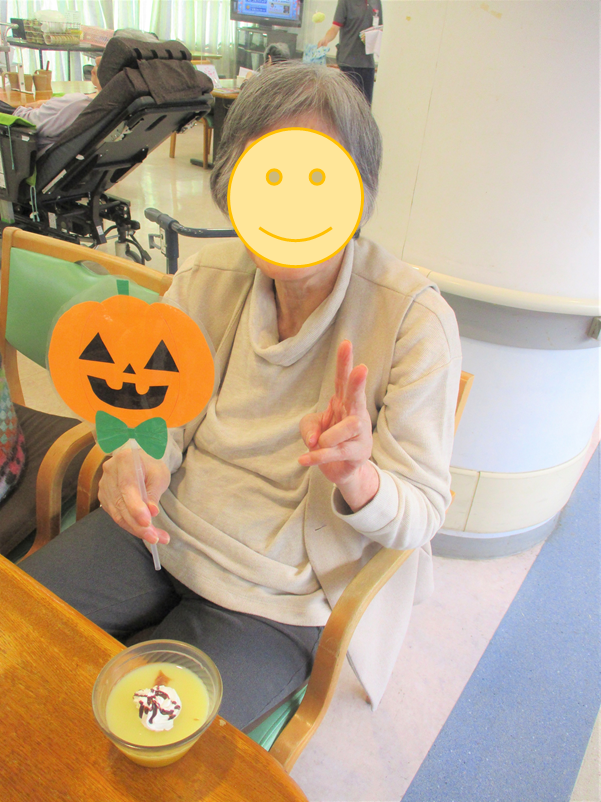 10月おやつレク『かぼちゃプリン』