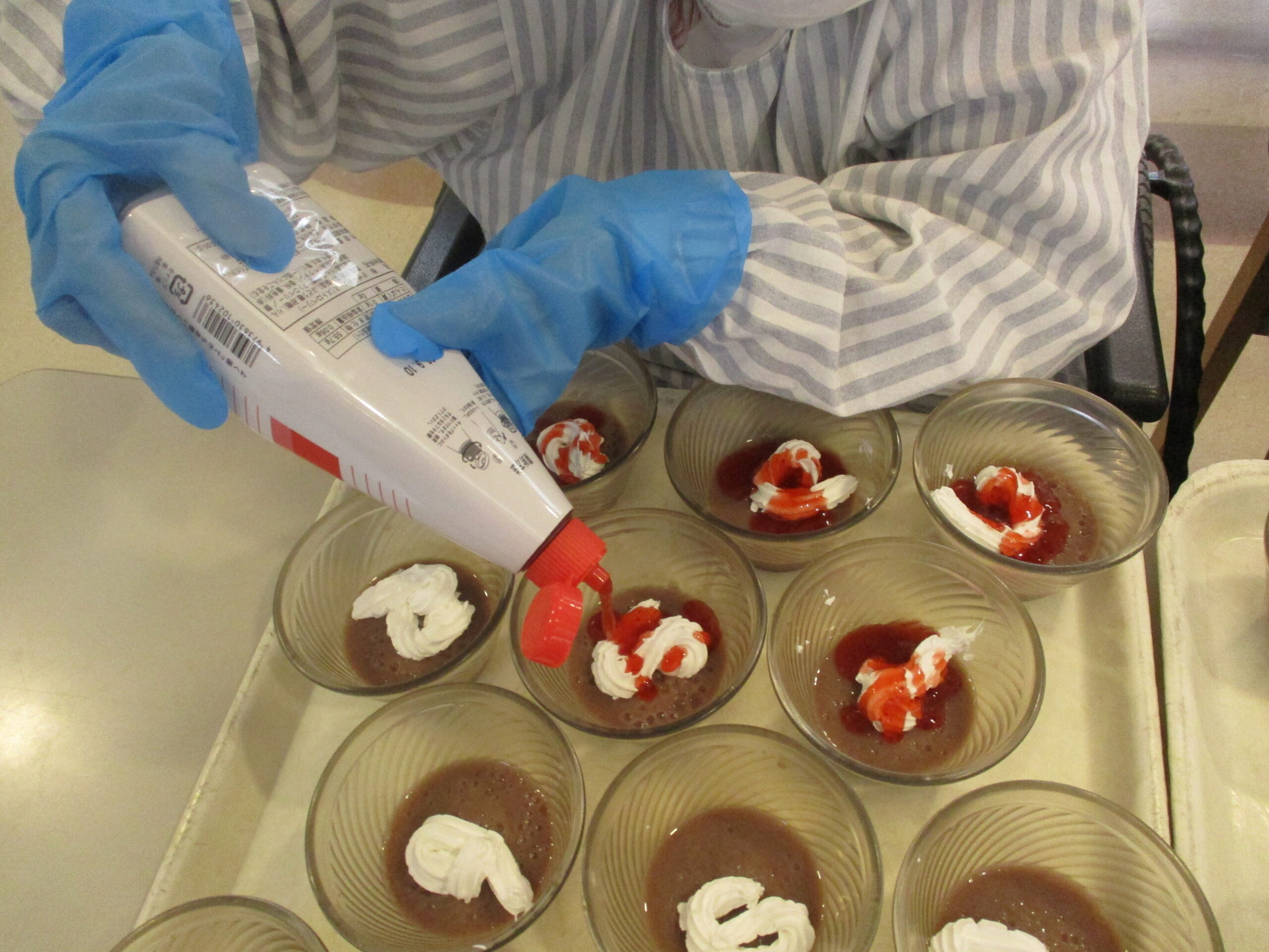 2月おやつレク『チョコムース』