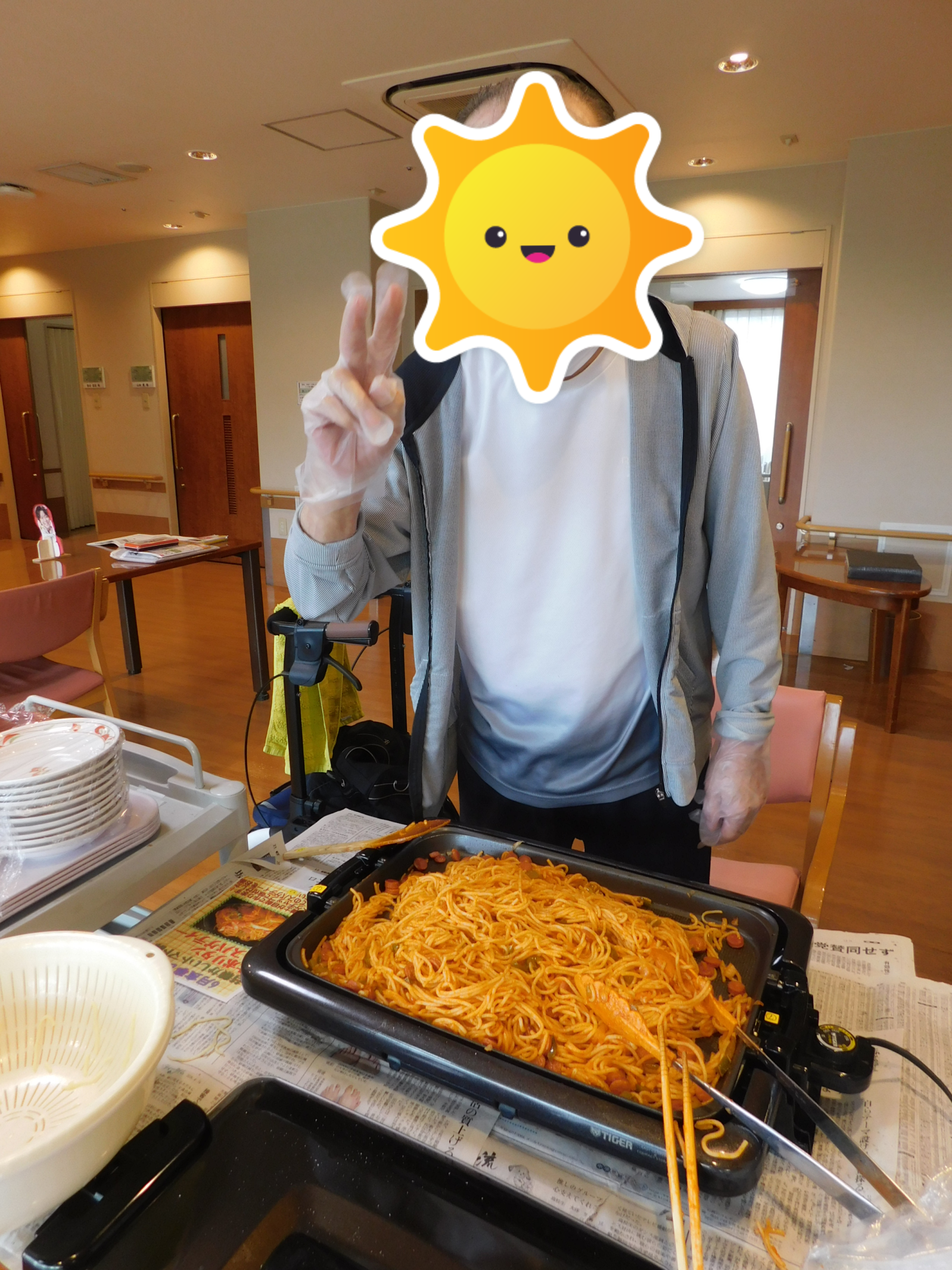 6月食事レク「ナポリタン」