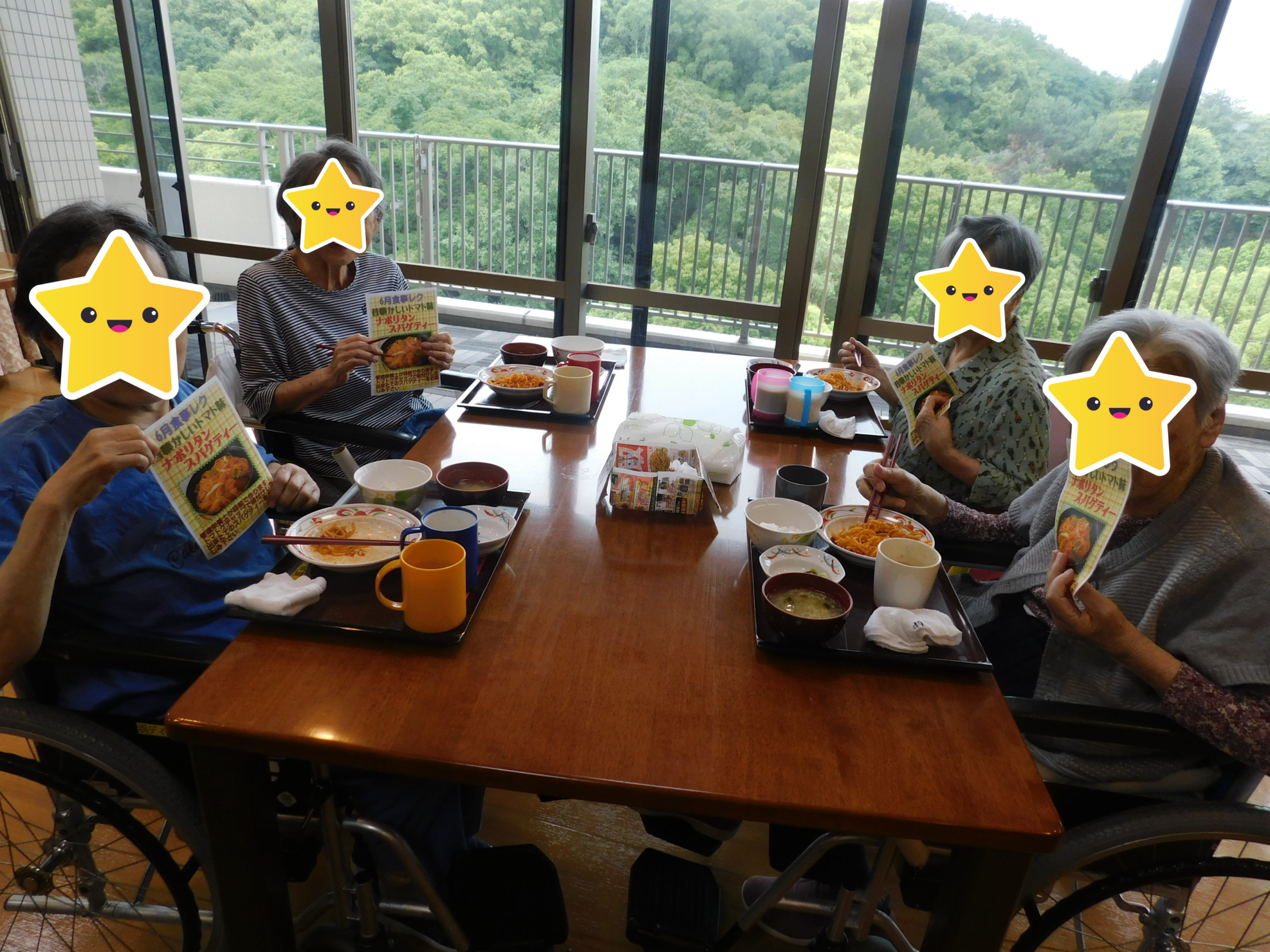 6月食事レク「ナポリタン」